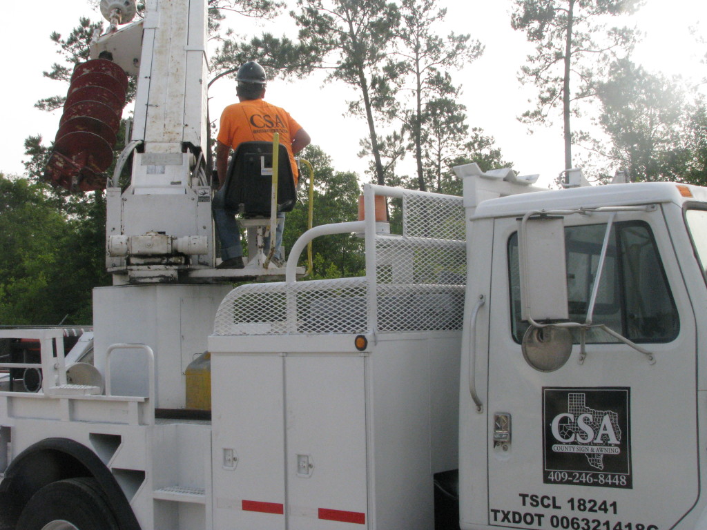 County Sign and Awning Crane Rental Southwest Louisiana