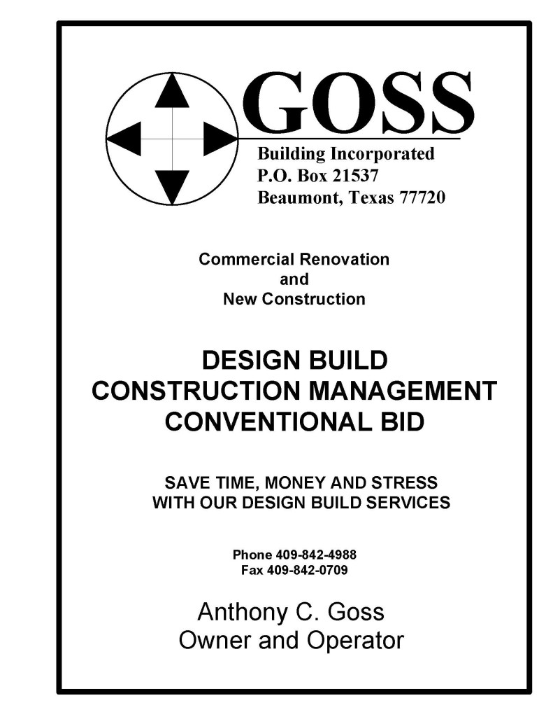 Design Build Contractor Beaumont TX, Commercial GC Beaumont TX, Southeast Texas general contractors