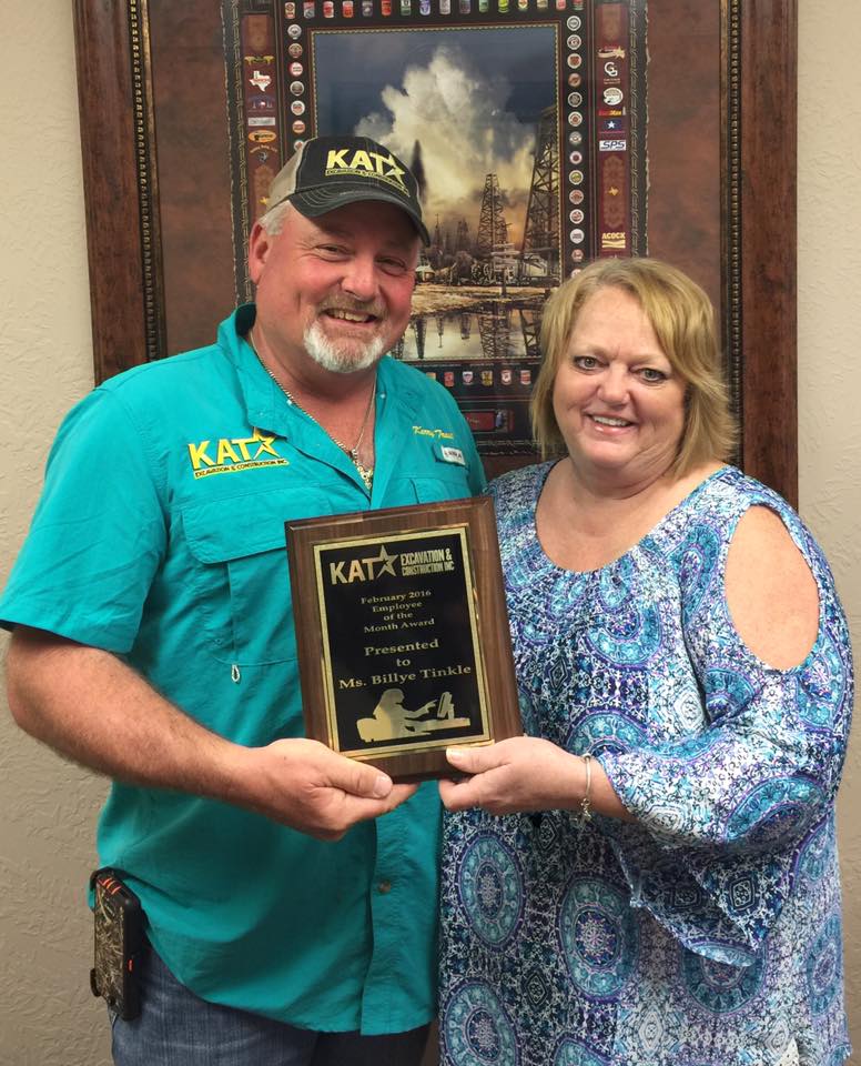 KAT Excavation and Construction Employee Recognition Southeast Texas
